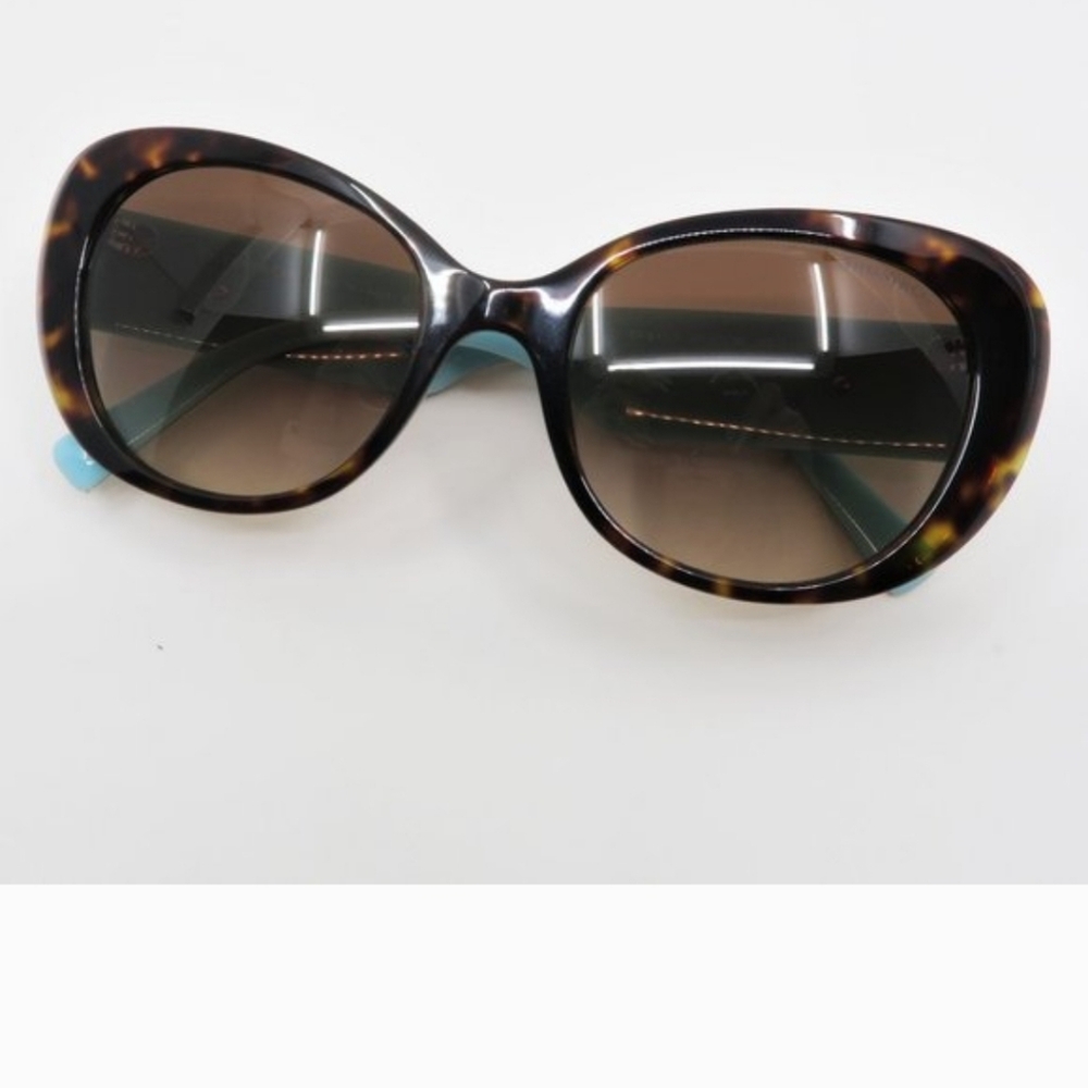Tiffany & Co. Dark Brown Sunglasses with Turquoise Case - Picture 15 of 16